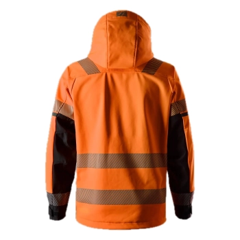 Kurtka robocza odblaskowa softshell, EN ISO 20471 kl. 2/3 Snickers High-Vis 1232 – tył