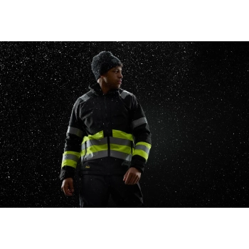 Kurtka robocza odblaskowa, zimowa, EN ISO 20471 kl. 1 Snickers High-Vis 1134 – zdjęcie w użyciu 3