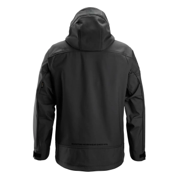 Kurtka robocza softshell stretch z kapturem Snickers AllroundWork 1226 – tył