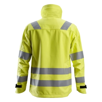 Kurtka robocza trudnopalna odblaskowa softshell, EN ISO 20471 kl. 3 Snickers ProtecWork 1260 – tył