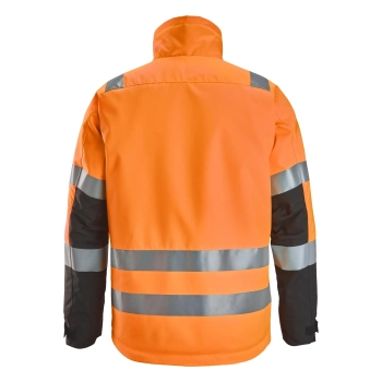 Kurtka robocza zimowa odblaskowa, EN ISO 20471 kl. 2/3 Snickers High-Vis 1153 – tył