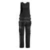 Ogrodniczki robocze Canvas Stretch, z workami kieszeniowymi Snickers AllroundWork 6014 – tył