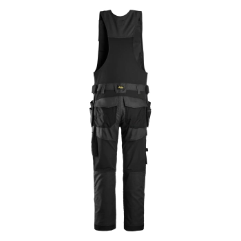 Ogrodniczki robocze Canvas Stretch, z workami kieszeniowymi Snickers AllroundWork 6014 – tył