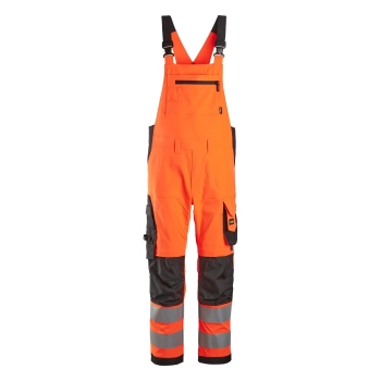 Ogrodniczki robocze odblaskowe, EN ISO 20471 kl. 2 Snickers High-Vis 6043