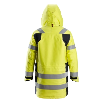 Parka robocza spawalnicza odblaskowa, ocieplana, EN ISO 20471 kl. 3 Snickers ProtecWork 1860 – tył