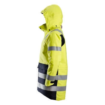 Parka robocza spawalnicza odblaskowa, ocieplana, EN ISO 20471 kl. 3 Snickers ProtecWork 1860 – lewy bok
