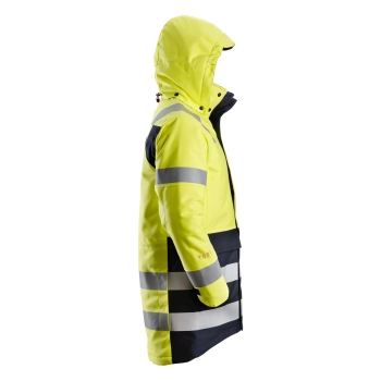 Parka robocza spawalnicza odblaskowa, ocieplana, EN ISO 20471 kl. 3 Snickers ProtecWork 1860 – prawy bok