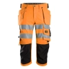 Piratki robocze odblaskowe stretch z workami kieszeniowymi, EN ISO 20471 kl. 1/2 Snickers High-Vis 6138