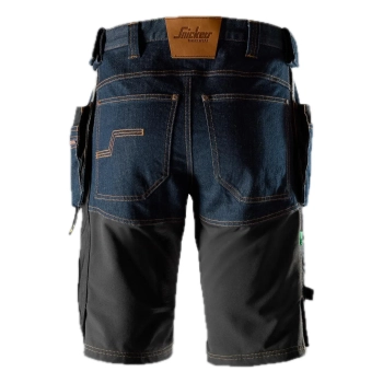Spodenki robocze Denim z workami kieszeniowymi Snickers FlexiWork 6155 – tył