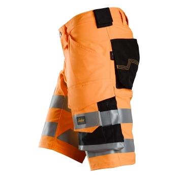 Spodenki robocze odblaskowe stretch, EN ISO 20471 kl. 1 Snickers High-Vis 6136 – lewy bok