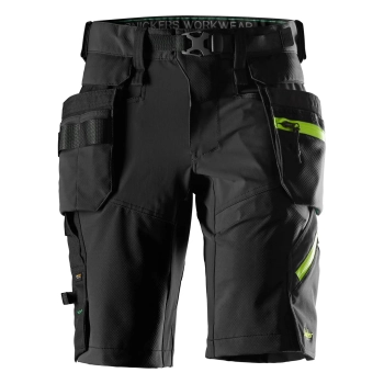 Spodenki robocze softshell stretch z odpinanymi workami kieszeniowymi Snickers FlexiWork 6140