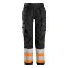 Spodnie robocze damskie odblaskowe stretch z workami kieszeniowymi, EN ISO 20471 kl. 1 Snickers High-Vis 6734