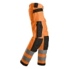 Spodnie robocze damskie odblaskowe stretch z workami kieszeniowymi, EN ISO 20471 kl. 2 Snickers High-Vis 6743 – prawy bok