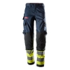 Spodnie robocze damskie spawalnicze odblaskowe stretch, EN ISO 20471 kl. 1 Snickers ProtecWork 6764