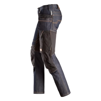 Spodnie robocze Denim+ z workami kieszeniowymi Snickers FlexiWork 6955 – lewy bok
