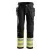 Spodnie robocze odblaskowe Cotton z workami kieszeniowymi, EN ISO 20471 kl. 1 Snickers High-Vis 3235