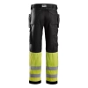 Spodnie robocze odblaskowe Cotton z workami kieszeniowymi, EN ISO 20471 kl. 1 Snickers High-Vis 3235 – tył