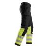 Spodnie robocze odblaskowe Cotton z workami kieszeniowymi, EN ISO 20471 kl. 1 Snickers High-Vis 3235 – prawy bok