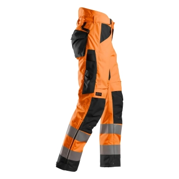 Spodnie robocze odblaskowe ocieplane 37.5®, EN ISO 20471 kl. 2 Snickers High-Vis 6639 – prawy bok