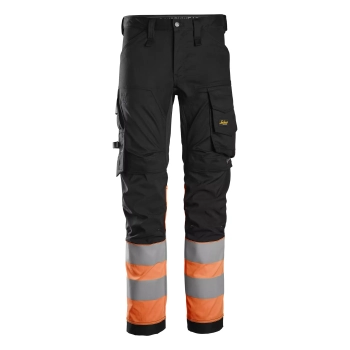 Spodnie robocze odblaskowe stretch, EN ISO 20471 kl. 1 Snickers High-Vis 6334
