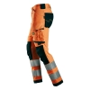 Spodnie robocze odblaskowe stretch, EN ISO 20471 kl. 2 Snickers High-Vis 6343 – lewy bok