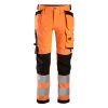 Spodnie robocze odblaskowe stretch z workami kieszeniowymi, EN ISO 20471 kl. 2 Snickers High-Vis 6243