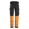 Spodnie robocze odblaskowe z 4-kierunkowego stretchu, EN ISO 20471 kl. 1 Snickers High-Vis 6335 – tył
