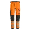 Spodnie robocze odblaskowe z 4-kierunkowego stretchu, EN ISO 20471 kl. 2 Snickers High-Vis 6336