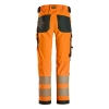 Spodnie robocze odblaskowe z 4-kierunkowego stretchu, EN ISO 20471 kl. 2 Snickers High-Vis 6336 – tył