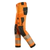Spodnie robocze odblaskowe z 4-kierunkowego stretchu, EN ISO 20471 kl. 2 Snickers High-Vis 6336 – lewy bok