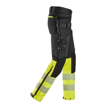 Spodnie robocze odblaskowe z odpinanymi workami kieszeniowymi, EN ISO 20471 kl. 1 Snickers High-Vis 6935 – prawy bok