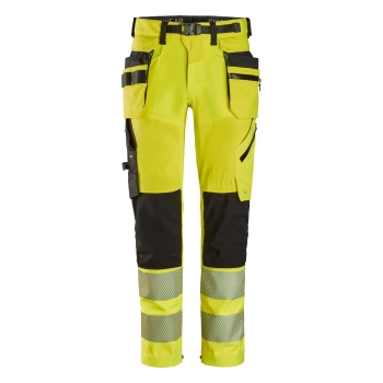 Spodnie robocze odblaskowe z odpinanymi workami kieszeniowymi, EN ISO 20471 kl. 2 Snickers High-Vis 6930