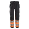 Spodnie robocze odblaskowe z workami kieszeniowymi, EN ISO 20471 kl. 1 Snickers High-Vis 6239