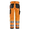 Spodnie robocze odblaskowe z workami kieszeniowymi, EN ISO 20471 kl. 2 Snickers High-Vis 6238 – tył
