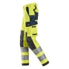 Spodnie robocze spawalnicze odblaskowe stretch, EN ISO 20471 kl. 2 Snickers ProtecWork 6368 – lewy bok