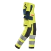 Spodnie robocze spawalnicze odblaskowe stretch, EN ISO 20471 kl. 2 Snickers ProtecWork 6368 – prawy bok
