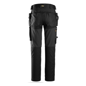 Spodnie robocze stretch z nakolannikami Capsulized™ i workami kieszeniowymi Snickers AllroundWork 6590 – tył