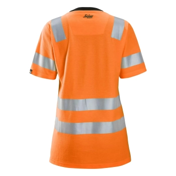 T-shirt roboczy damski odblaskowy, EN ISO 20471 kl. 2 Snickers High-Vis 2537 – tył