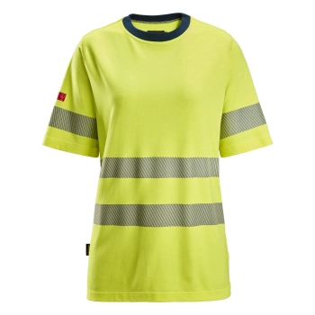 T-shirt roboczy damski trudnopalny odblaskowy, EN ISO 20471 kl. 2 Snickers ProtecWork 2567