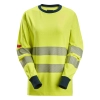 T-shirt roboczy damski trudnopalny odblaskowy z długim rękawem, EN ISO 20471 kl. 2/3 Snickers ProtecWork 2476