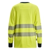 T-shirt roboczy damski trudnopalny odblaskowy z długim rękawem, EN ISO 20471 kl. 2/3 Snickers ProtecWork 2476 – tył