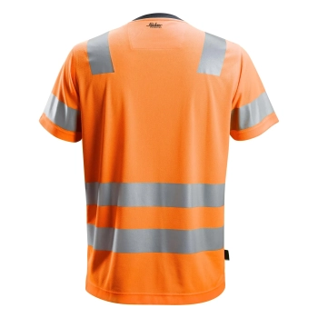 T-shirt roboczy odblaskowy, EN ISO 20471 kl. 2 Snickers High-Vis 2530 – tył
