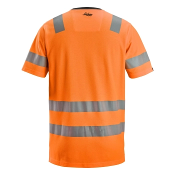 T-shirt roboczy odblaskowy, EN ISO 20471 kl. 2 Snickers High-Vis 2536 – tył