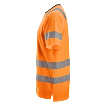 T-shirt roboczy odblaskowy, EN ISO 20471 kl. 2 Snickers High-Vis 2536 – lewy bok