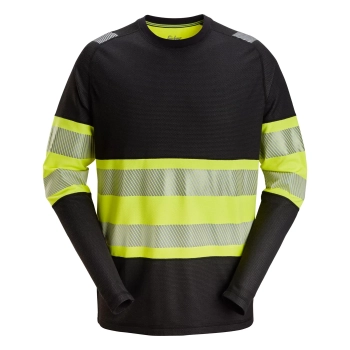 T-shirt roboczy odblaskowy z długim rękawem, EN ISO 20471 kl. 1 Snickers High-Vis 2430