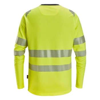 T-shirt roboczy odblaskowy z długim rękawem, EN ISO 20471 kl. 2/3 Snickers High-Vis 2431 – tył