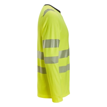 T-shirt roboczy odblaskowy z długim rękawem, EN ISO 20471 kl. 2/3 Snickers High-Vis 2431 – prawy bok