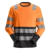 T-shirt roboczy odblaskowy z długim rękawem, EN ISO 20471 kl. 2 Snickers High-Vis 2433