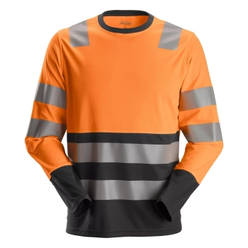 T-shirt roboczy odblaskowy z długim rękawem, EN ISO 20471 kl. 2 Snickers High-Vis 2433