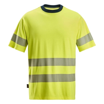 T-shirt roboczy trudnopalny odblaskowy, EN ISO 20471 kl. 2/3 Snickers ProtecWork 2562